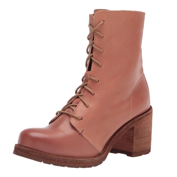 Frye Karen Rose Leather Combat LaceUp Ankle Boots - Picture 2 of 16